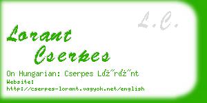 lorant cserpes business card